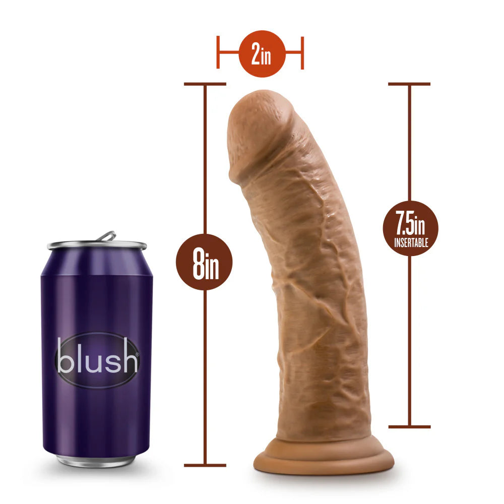 Dr. Skin - Dildo de 8 pulgadas con ventosa - Mocha
