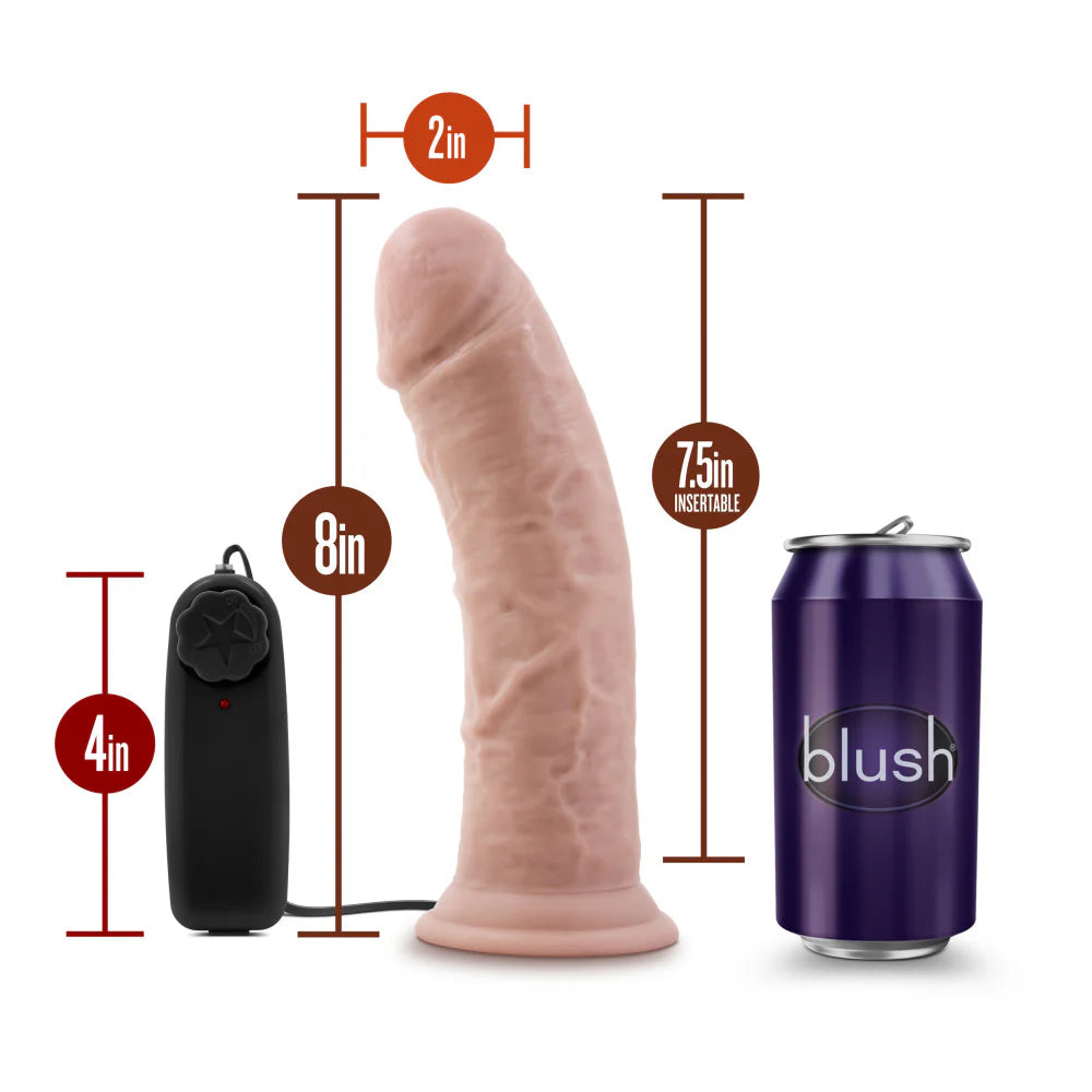 Vibrador Dr. Skin - Dr. Joe - 8 pulgadas con ventosa - Beige