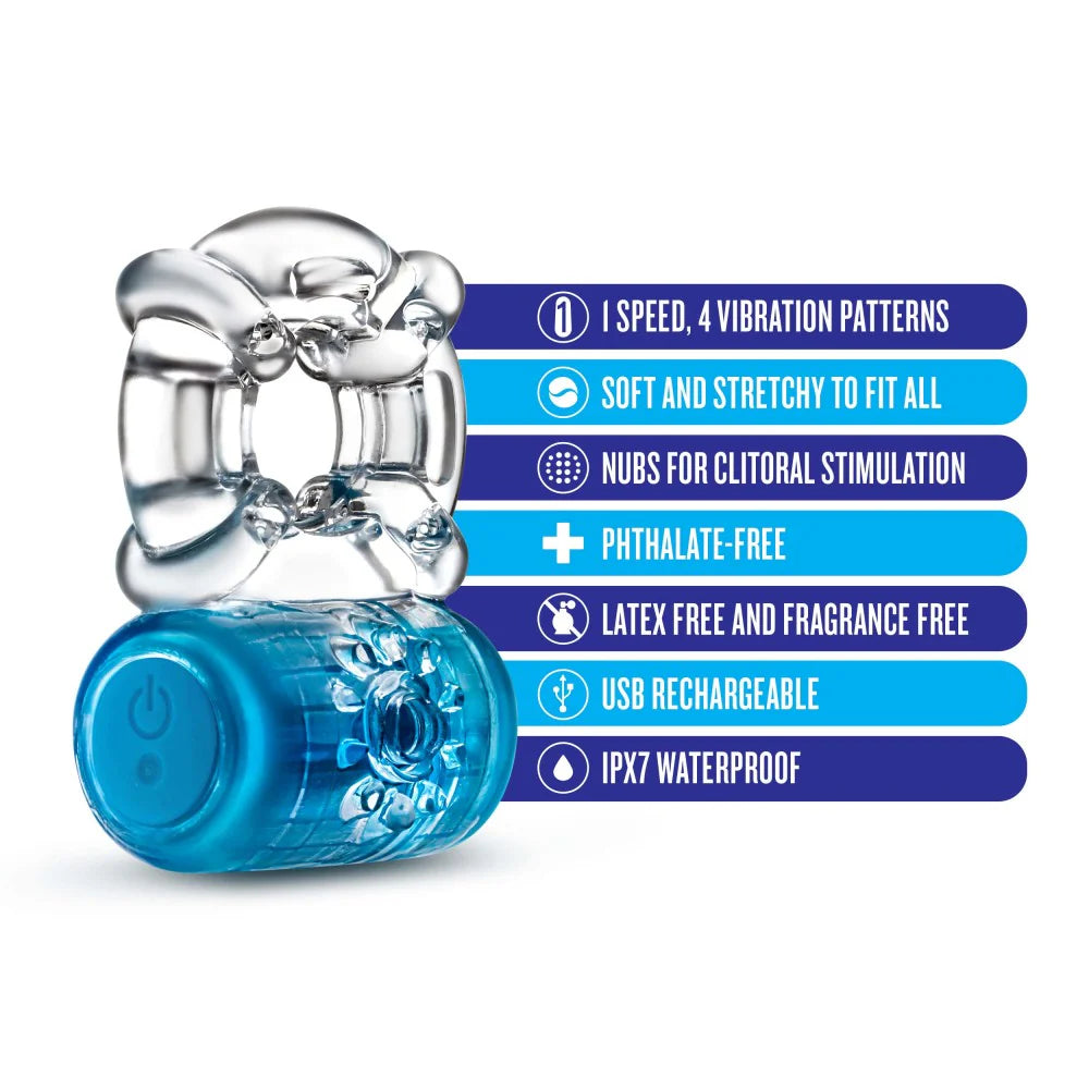 Anillo Play With Me - Rechargeable 5 Function - Blue