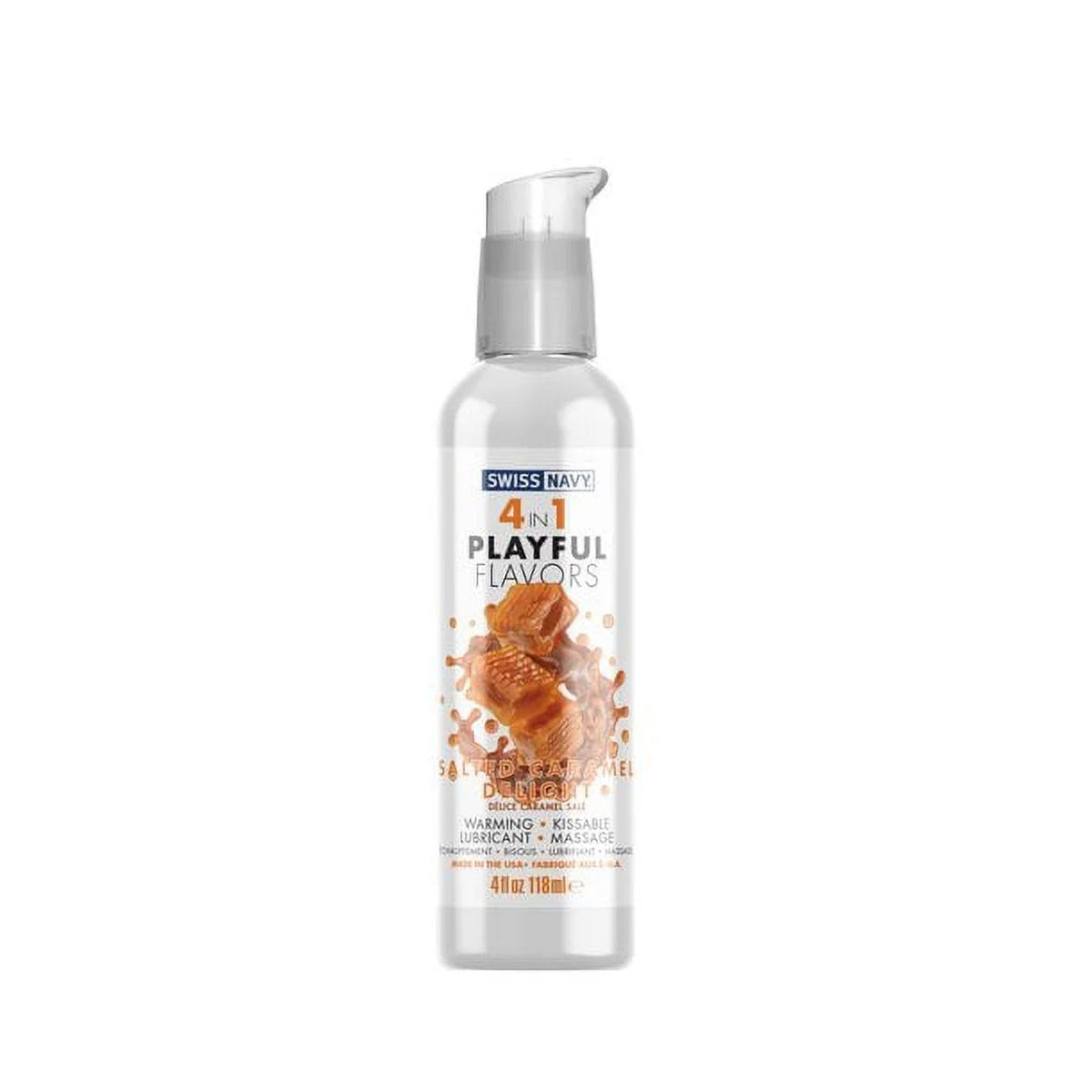 Lubricante Swiss Navy 4-in-1 Playful Flavors - Salted Caramel Delight - 4 Fl. Oz.