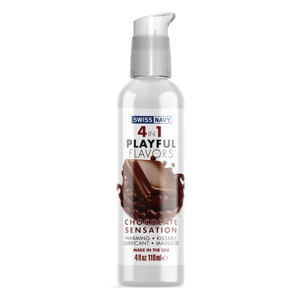 Lubricante Swiss Navy 4-in-1 Playful Flavors - Chocolate Sensation - 4 Fl. Oz.