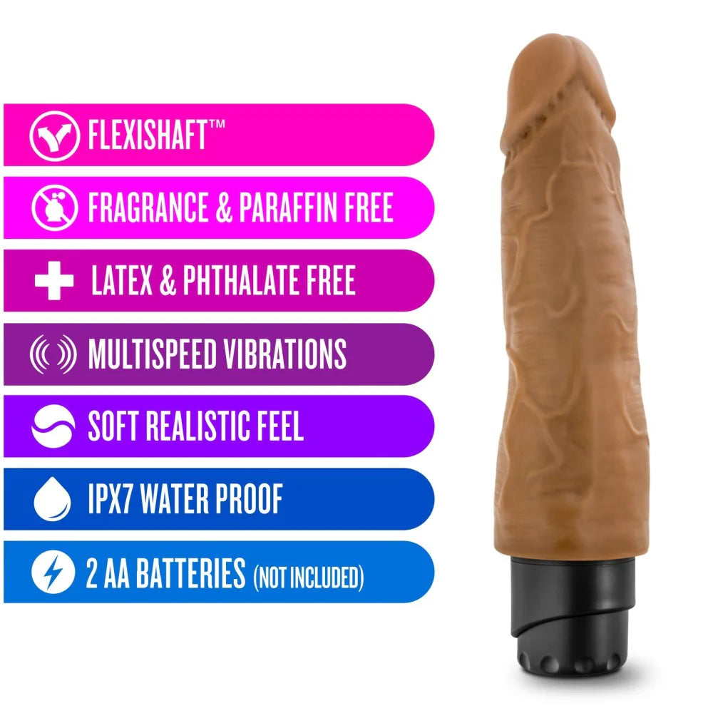 Vibrador Dr. Skin - Cock Vibe 14 - 8 Inch - Mocha